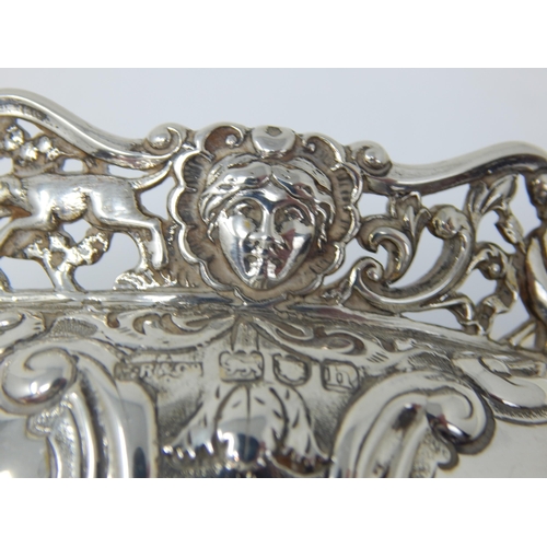 243 - Edwardian Silver Ornate Footed Bowl Hallmarked London 1903 by Fenton Russell & Co: Weight 276g