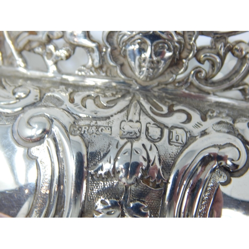 243 - Edwardian Silver Ornate Footed Bowl Hallmarked London 1903 by Fenton Russell & Co: Weight 276g