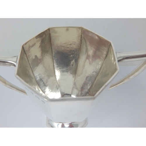 245 - George V Silver Octagonal Trophy Cup (Not Engraved): Hallmarked Birmingham 1911 by C P & Co: Weight ... 