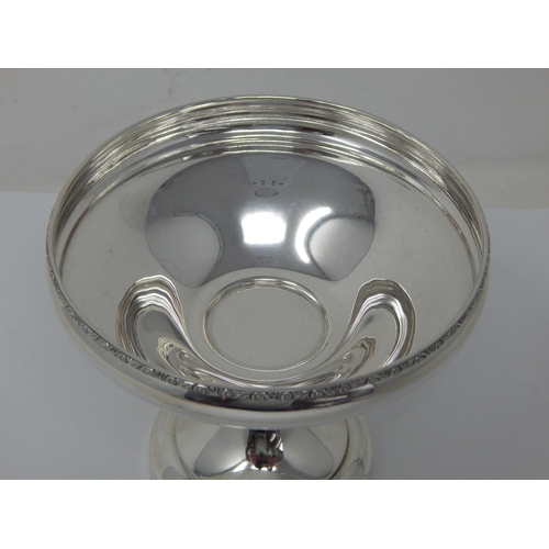 247 - Elizabeth II Silver Tazza with Weighted Base: Hallmarked Birmingham 1986 by A T Cannon Ltd: Gross we... 