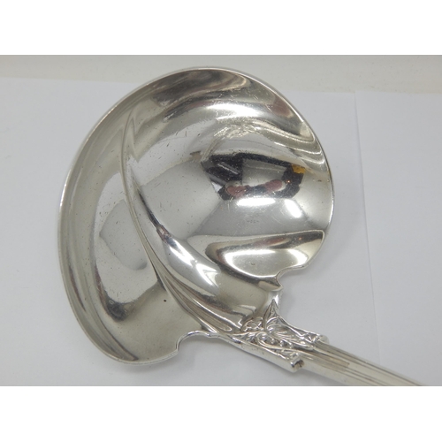 252 - Edwardian Silver Kings Pattern Soup Ladle Hallmarked Birmingham 1904 by Gorham Manufacturing: Weight... 