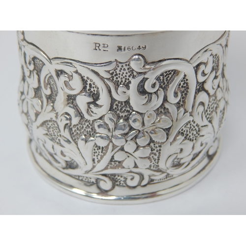 263 - Victorian Silver String Box Hallmarked London 1898 by William Hutton & Sons: Weight 106g