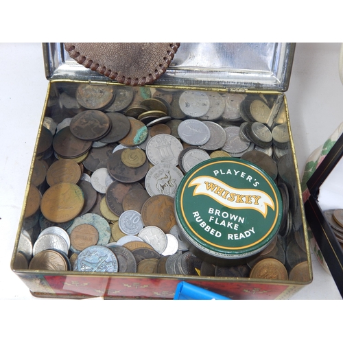 132 - A Hoard of Mint Halfpennys 1967 together with a quantity of coins, commemorative crowns, Theresa 178... 