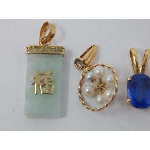 280 - 4 x 9ct Yellow Gold Pendants