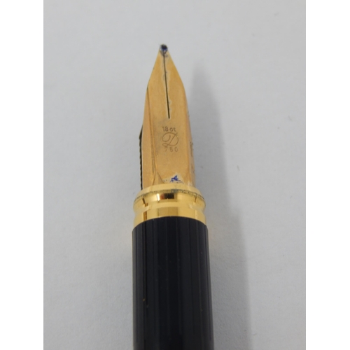 283 - S.J DUPONT Fountain Pen with Hallmarked 18ct Gold Nib in Original Presentation Case