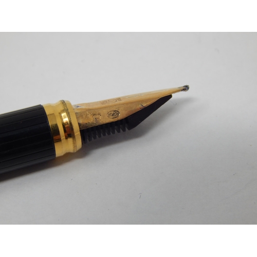 283 - S.J DUPONT Fountain Pen with Hallmarked 18ct Gold Nib in Original Presentation Case