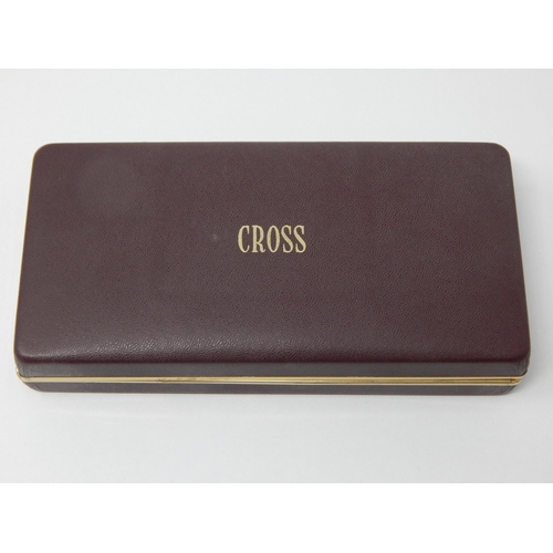 284 - CROSS 18k Rolled Gold Ballpoint Pen & Propelling Pencil in Original Fitted Case with Tag.