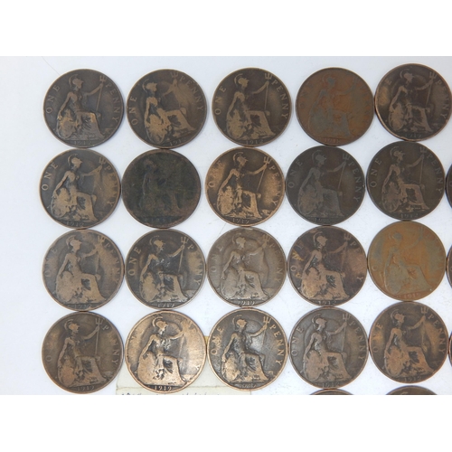 134 - A Collection of Heaton & King's Norton Mint Pennies 1912-1919