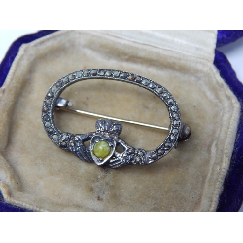 311 - A Group of Silver Jewellery Including an Irish Dublin Hallmarked Silver Luckenbooth Style Brooch, A ... 