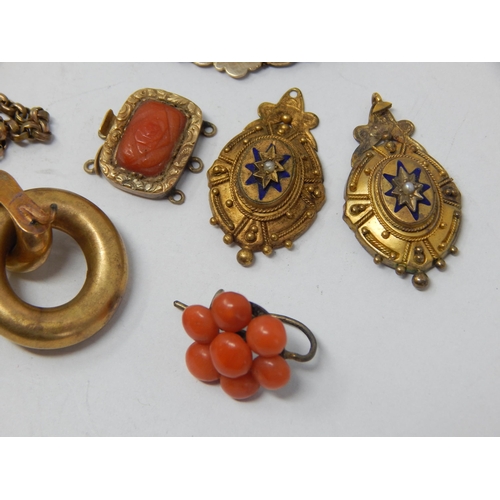 320 - A Group of Yellow Metal Jewellery including some gold.