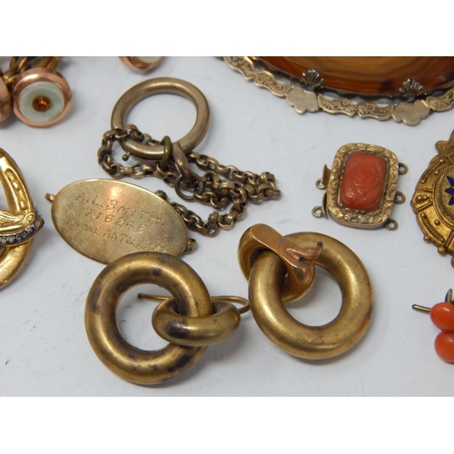 320 - A Group of Yellow Metal Jewellery including some gold.