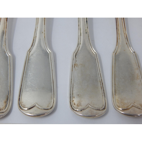 328 - A Set of 6 Heavy Gauge Victorian Silver Dinner Forks: Hallmarked London 1844 by John James Whiting: ... 