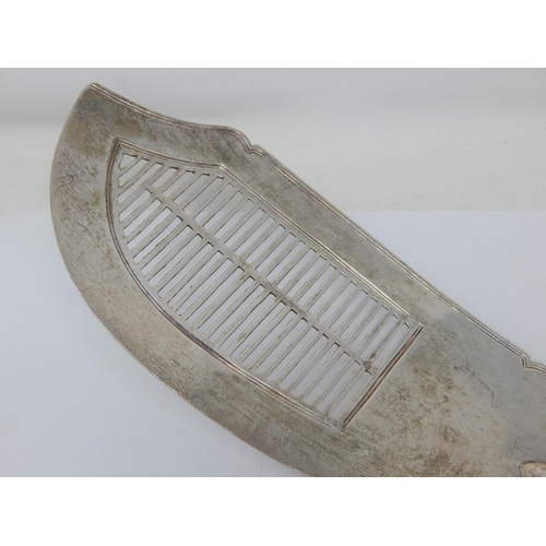 331 - George III Silver Fish Slice Hallmarked London 1803 by William Eley & William Fearn: Length 29cm: We... 