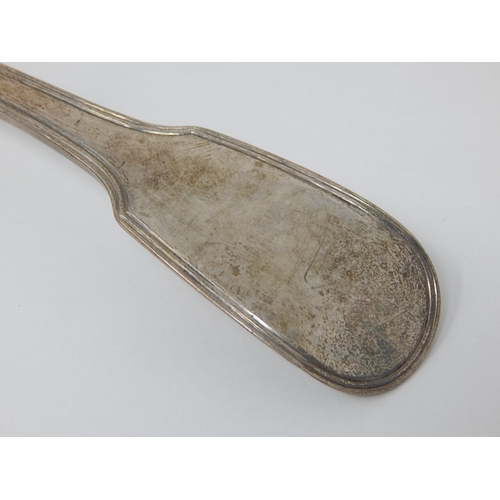 331 - George III Silver Fish Slice Hallmarked London 1803 by William Eley & William Fearn: Length 29cm: We... 