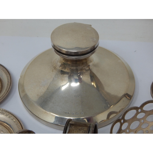 338 - A Group of Hallmarked Silver Including a Goblet, Napkin Rings, Dishes & Spoons (280g) together with ... 