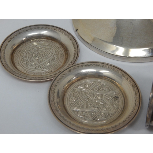 338 - A Group of Hallmarked Silver Including a Goblet, Napkin Rings, Dishes & Spoons (280g) together with ... 