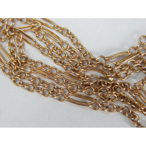 348 - 9ct Yellow Gold Neck Chain: Length 50cm: Weight 3.40g