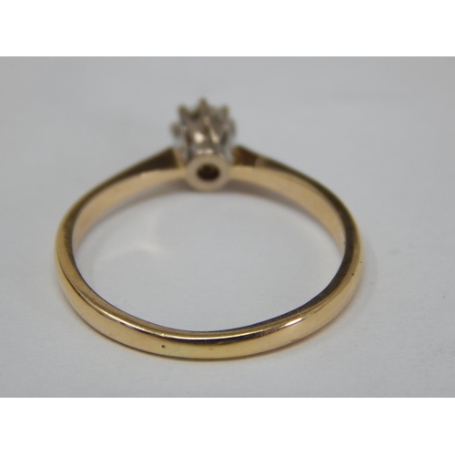 351 - 18ct Yellow Gold Diamond Solitaire Ring Set with a Diamond Estimated @ 0.25cts: Size O/P: Gross weig... 