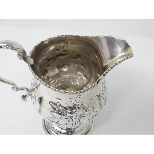 395 - Early George III Silver Cream Jug Hallmarked London 1761: Weight 142g