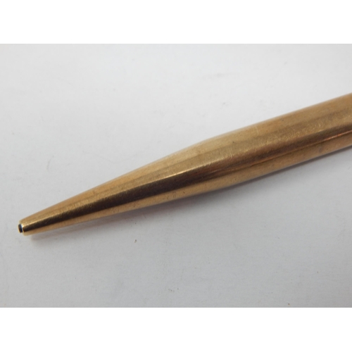 408 - 9ct Yellow Gold Propelling Pencil: Length 11cm: Gross weight 22.64g