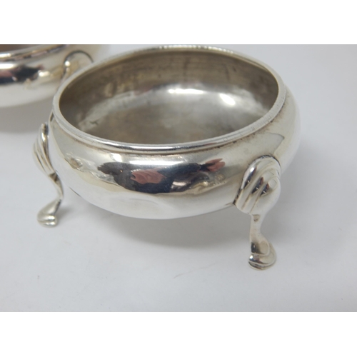 412 - A Pair of George III Silver Cauldron Salts Hallmarked London 1772