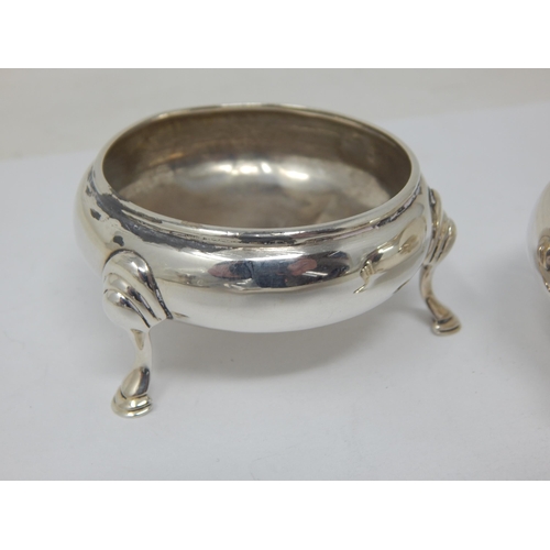 412 - A Pair of George III Silver Cauldron Salts Hallmarked London 1772