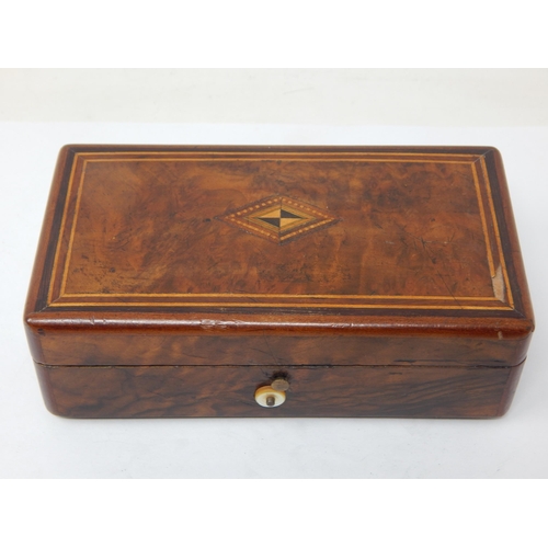 590 - 19th Century Musical Box of Small Proportions Playing 6 Airs within an Inlaid Case & Complete with K... 