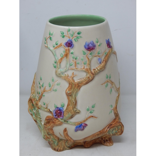 594 - Large Clarice Cliff, Newport Pottery Vase: Shape no: 989: Height 20cm