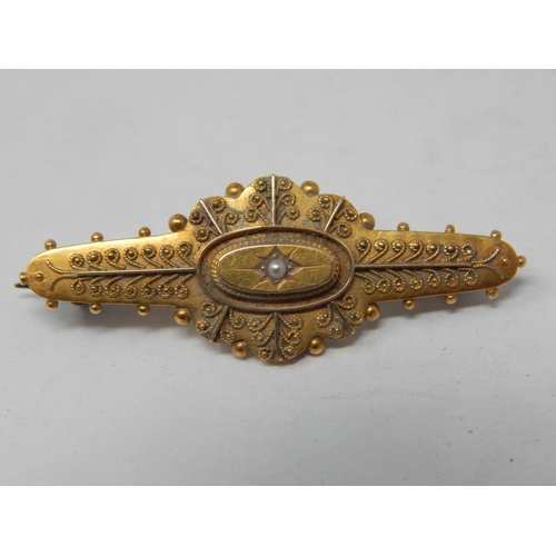 73 - An 15ct Gold Victorian brooch weight 2.48g in vintage box