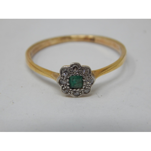 74 - Pair of antique gold rings with precious stones, both 18ct weight (pair) 3.71g