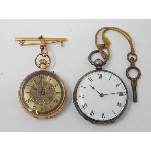 75 - Gold pocket watch and Silver Pocket watch (af)