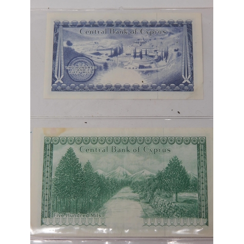 54 - Cyprus 250 Mil banknote 1981; 500 Mil 1979 Very Fine or better, both scarce