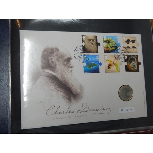 78 - a large quantity of Coin covers housed in two collectors albums (43 covers) twinned with a signed Si... 