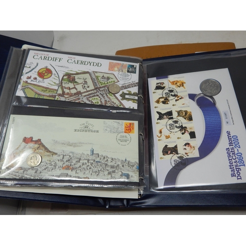 78 - a large quantity of Coin covers housed in two collectors albums (43 covers) twinned with a signed Si... 