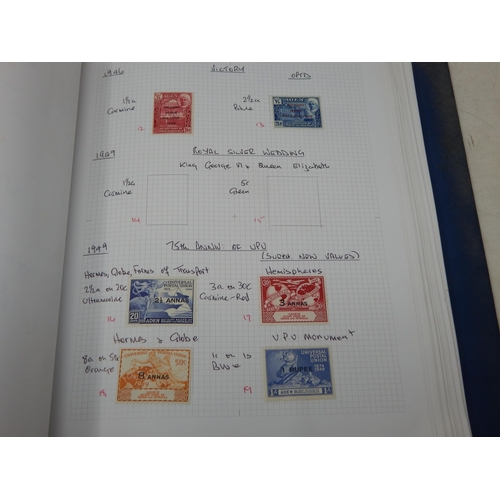 79 - An important collection of British Commonwealth stamps from Aden to Burma housed in blue collectors ... 