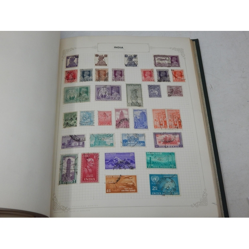 80 - Vintage stamp album with a substantial collection of British Commonwealth stamps from Aden to Strait... 