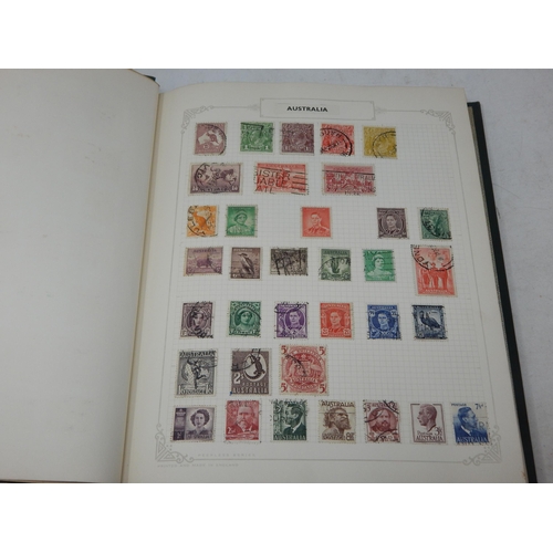 80 - Vintage stamp album with a substantial collection of British Commonwealth stamps from Aden to Strait... 