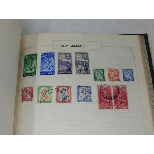 80 - Vintage stamp album with a substantial collection of British Commonwealth stamps from Aden to Strait... 