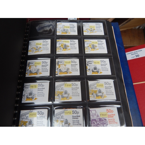 35 - A collection of stamp booklets housed in 4 x collectors albums