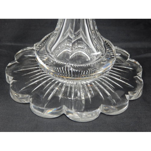 613 - Large Cut Glass Table Centrepiece/Fruit Bowl: Measures 28cm diameter x 18cm high