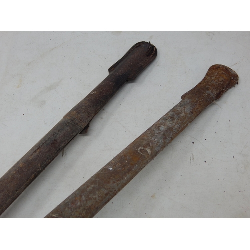 618 - Two Antique Naval Swords, One by Gardiner & the other rusted in scabbard.