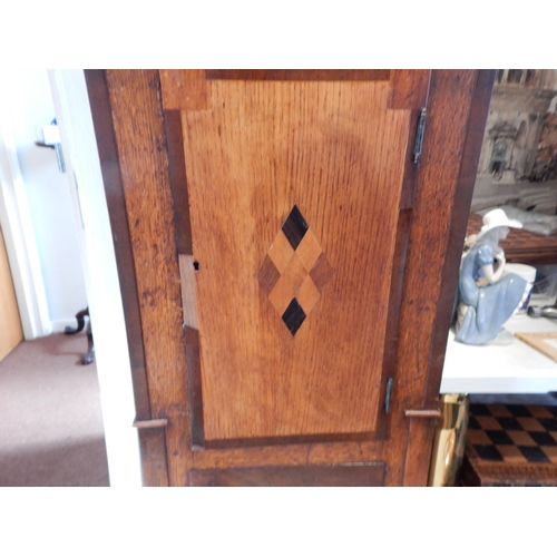 632 - 19th Century Longcase Clock with 8 day movement: Painted Dial with subsidiary dials for minutes and ... 