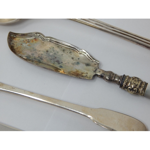 102 - Georgian Silver Sifter Spoon London 1810, Georgian Silver Butter Knife with Mother of Pearl Handle, ... 