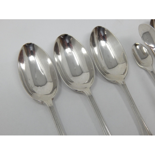 108 - A Set of 6 Silver Coffee Spoon & Tongs Hallmarked London 1916 by Richard Burbridge (Chairman of Harr... 