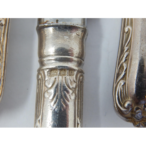 113 - A Set of 10 Silver Handled Dinner Knives Hallmarked London 1936 by Garrard & Co, Regent St London: L... 