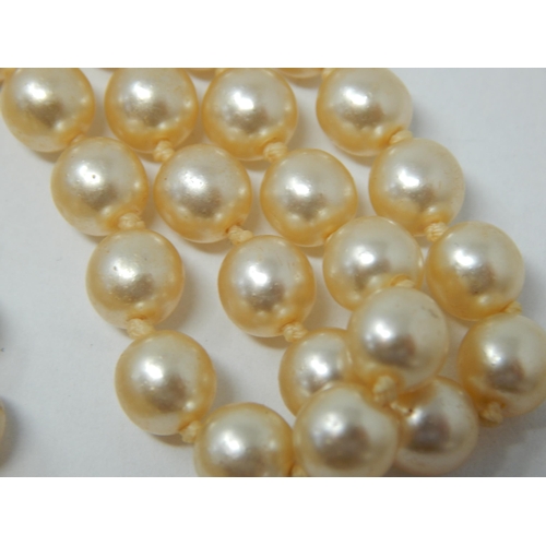 289 - Five Good Vintage Pearl Necklaces with Varying Lengths and Clasps.