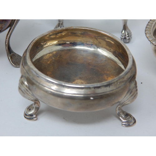 126 - George II Silver Cauldron Salt Hallmarked London 1750 by Dorothy Mills & Thomas Sarbitt together wit... 