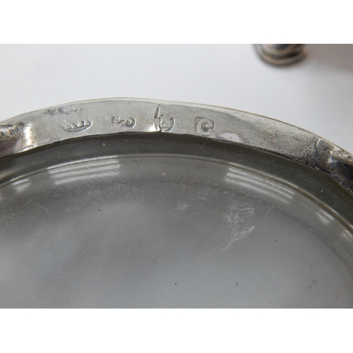 126 - George II Silver Cauldron Salt Hallmarked London 1750 by Dorothy Mills & Thomas Sarbitt together wit... 