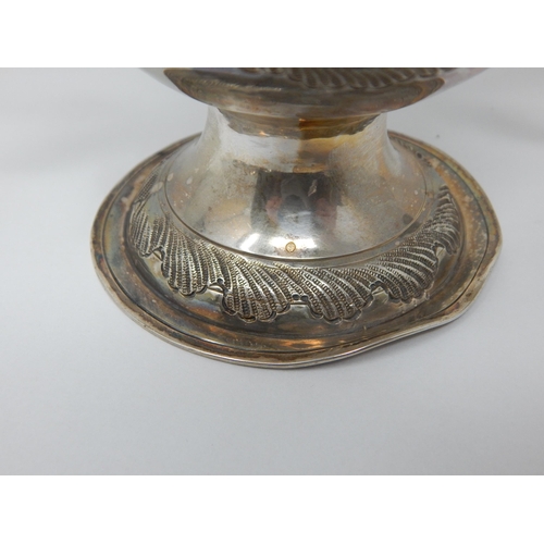 183 - George III Silver Twin Handled Loving Cup: Hallmarked London 1784 by John Lambe: Height 14cm: Weight... 