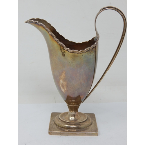 92 - Silver Helmet Cream Jug Hallmarked Birmingham 1912 by Synyer & Beddoes: 12.5cm high: Weight 98g